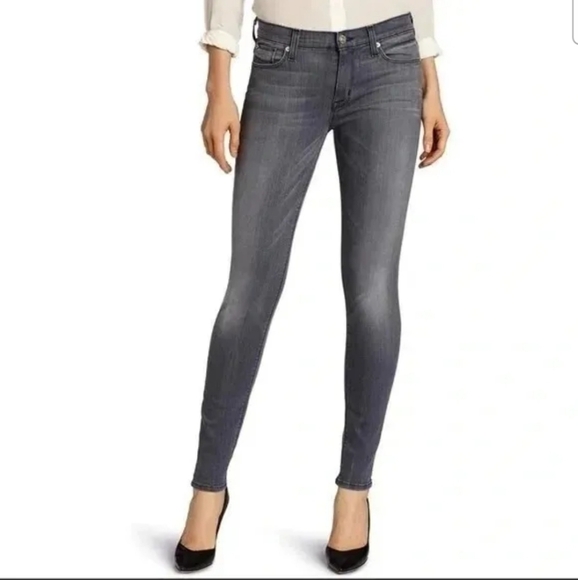 Hudson Jeans Denim - Hudson Nico Midrise Women's Jeans Size 29 Frayed Ankle Super Skinny Dark Grey